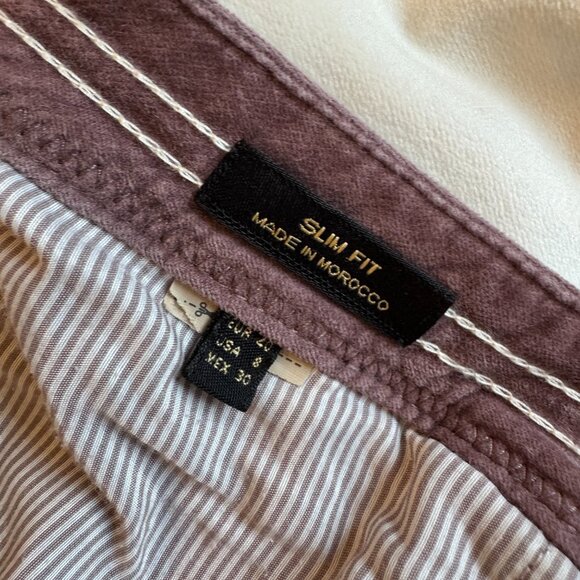 Massimo Dutti Slim Fit Corduroy Pants – Plum – Size 4 (USA) - Picture 5 of 5